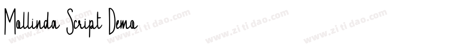 Mollinda Script Demo字体转换